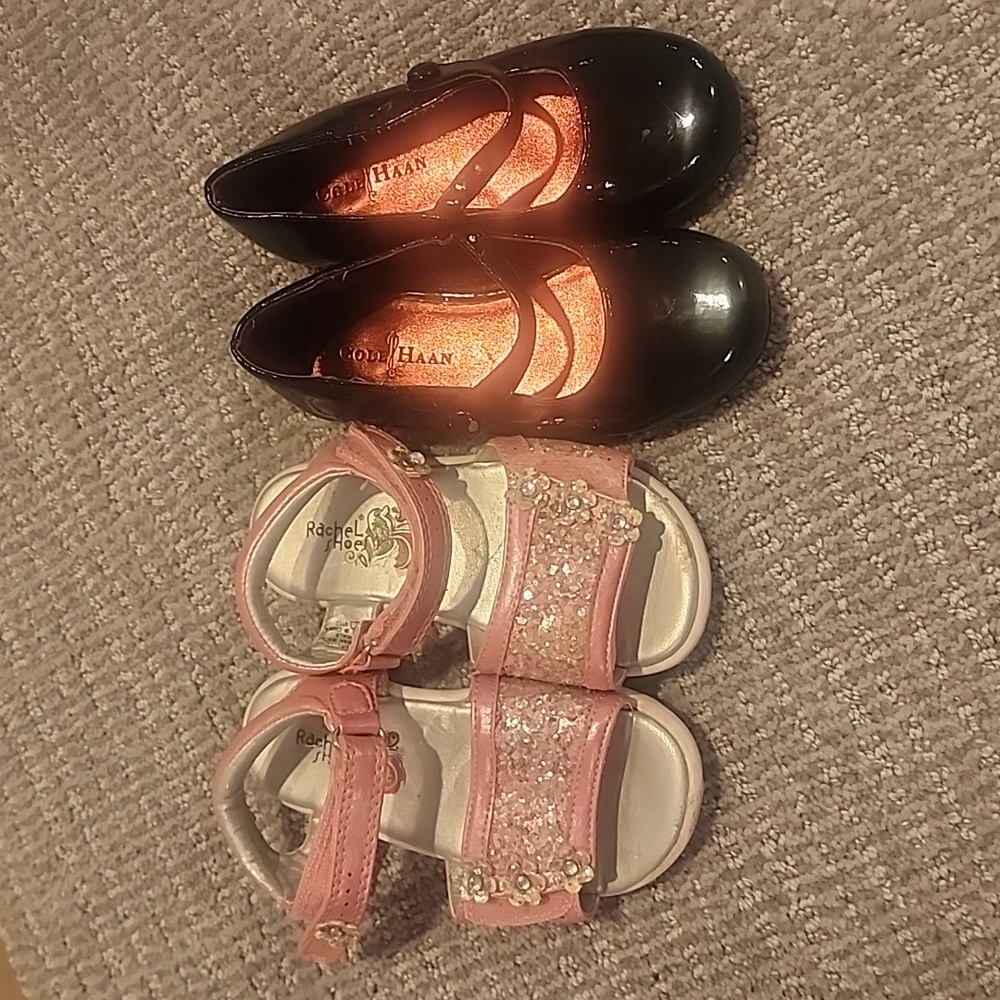 2 pairs girls size 8 shoes